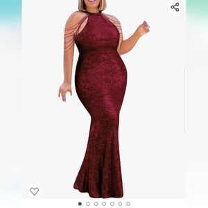 Sequin Dress Commuting Large Women's Dress Ruffled Gown formal